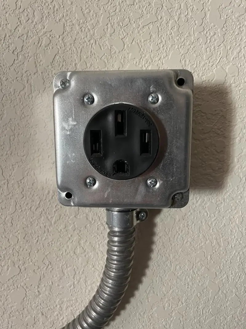 NEMA 14-50 outlet installed for Electrical Panel Upgrade in Altamont